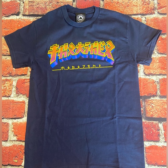 Thrasher, Godzilla Burst T-Shirt - Navy Blue - Picture 3 of 8